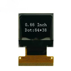 Mini-monochrome passieve matrix 0,66' OLED-scherm 64X48 punten module