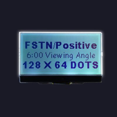 12864 van de LEIDENE van Dots Positive Small Size White /Amber Module backlight Reeks de parallelle Vloeibare Crystal Display LCD van 3V