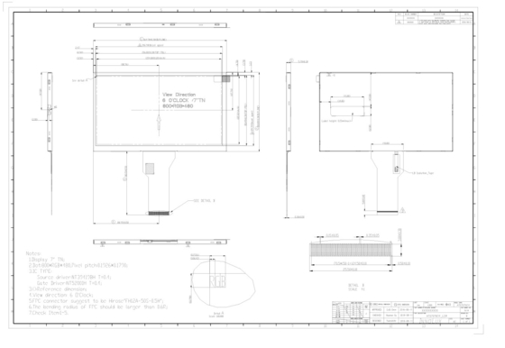 7 inch INNOLUX TFT LCD-module 800*RGB*480 Display Digitale interface