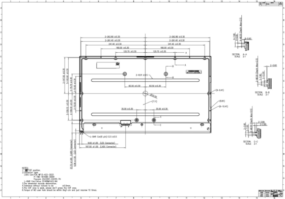 23.8 inch Innolux TFT LCD Module R238hca-L3b 1920*1080 Full HD 16,7m Display