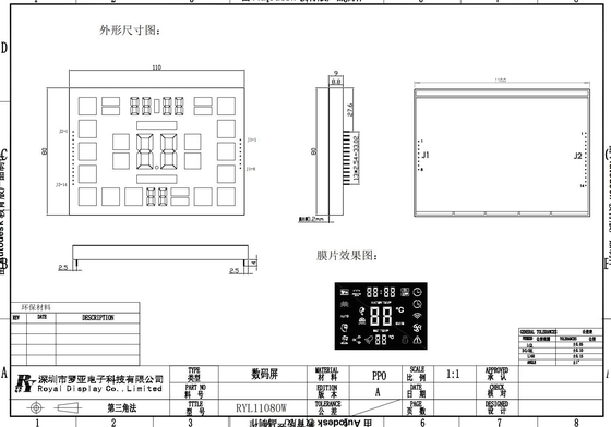 aangepast 7 segment led display mono wit kleur paneel meter industriële kwaliteit