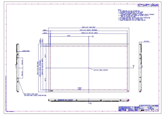 18.5'' TFT LCD-module 1366*768 RGB LVDS-interface AUO Originele weergave Klein MOQ