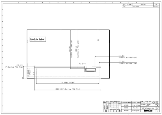 9' TFT LCD-module INNOLUX 1280*RGB*720 DJ090IA-01A Oorspronkelijk auto-display Grote temperatuur