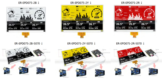 7.5'4 kleur 880**528 SSD1677 FFC E-papier display EPD
