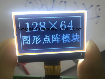 12864 Stn-RADERTJElcd Module het Blauwe Negatieve Industriële LCD Transmissive Scherm