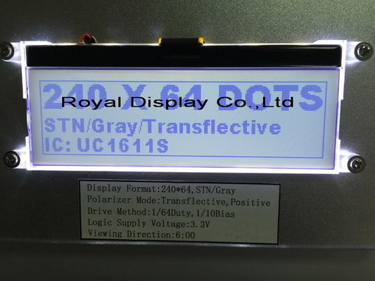 De Chinese Fabrieksprijs paste van de de Vertoningsmodule van 240X64 FSTN de Grafische LCD Positieve Zwart-wit LCD Module van Stn aan