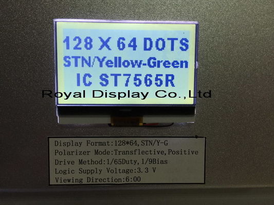 De Zwart-wit LCD Vertoning van de STN/Blue/Negative128x64 Resolutie 45mA Backlight voor Landline Telefoon