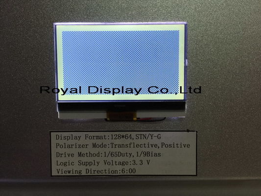 De Zwart-wit LCD Vertoning van de STN/Blue/Negative128x64 Resolutie 45mA Backlight voor Landline Telefoon