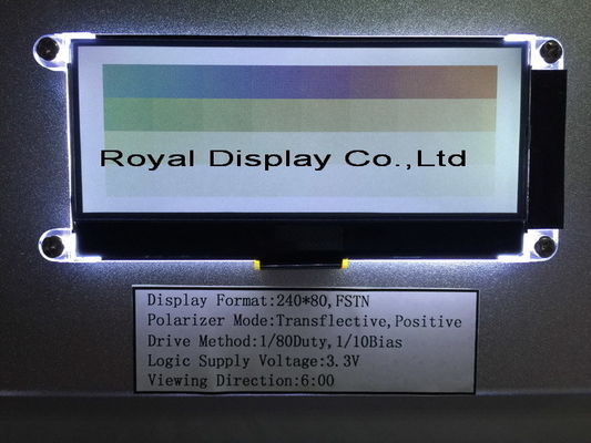 Het Radertjelcd van de douanefstn/stn 240X80 PUNT 3.3V Positieve Transflective ST7529 Vertoning