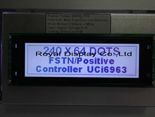 Van het ControlemechanismeGraphic LCD van de douanegrootte 240X64 STN Parallel FFC UC1611s Zwart-wit de Module Periodiek Radertje