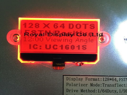 Hete Kleine 128X64 Grafische Cog/COB Blacklight LCD de Vertoningsmodule van Verkoop Blauwe Periodieke Spi