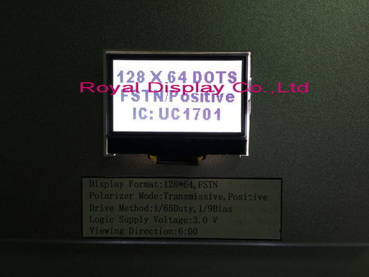 In het groot LCD van de de Vertoningsmodule van Cog/COB 128X64 Blacklight Grafisch Monolcd Comité