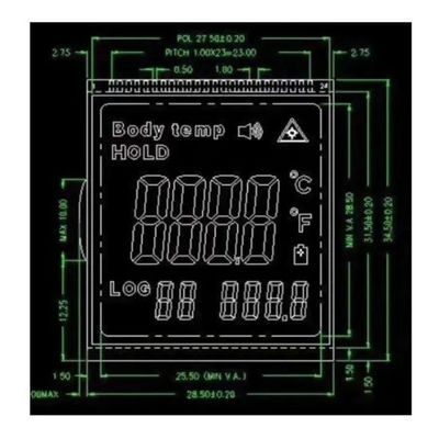 Het RADERTJElcd van FPC FSTN Tn Positieve Module 3V RYD2119TM-01 voor Infrarode Thermometer