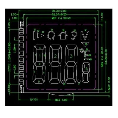 Het RADERTJElcd van FPC FSTN Tn Positieve Module 3V RYD2119TM-01 voor Infrarode Thermometer