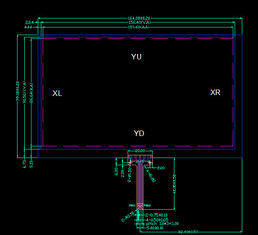 Douanegrootte 1,8 ' ~21“ Capacitieve Weerstand biedende Touch screencomité Transmissive LCD Vertoning met Aanrakingscomité