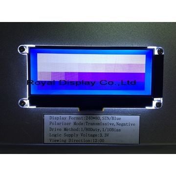 LEIDENE van FSTN Positieve 240x80 Dots Matrix Lcd Module Amber Backlight