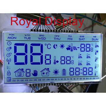 Zwart-wit Segment 6 LCD van de de Brandstofautomaat van de Cijfersdouane Vertoning