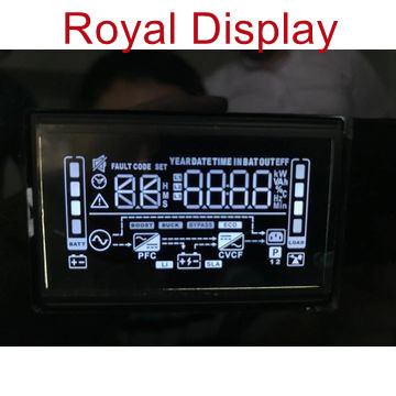 Zwart-wit Segment 6 LCD van de de Brandstofautomaat van de Cijfersdouane Vertoning