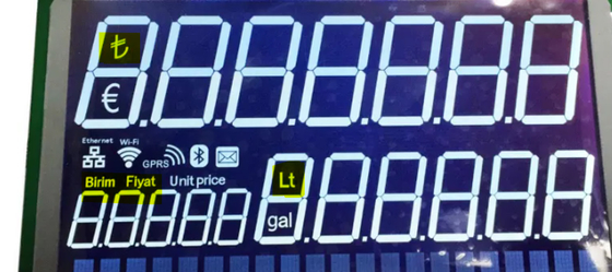 Transmisieve negatieve DFSTN-LCD-module voor superbreed temperatuurbereik van brandstofdispensers