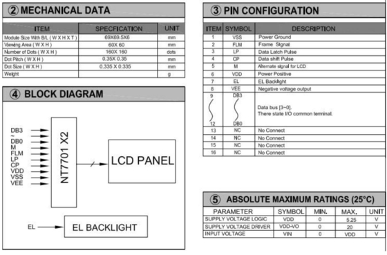 160*160 Grafische LCD-module FSTN 6H 12H NT7701 Met achterlicht Wide Temperature PIN Connector Industrial Display Aanpassen