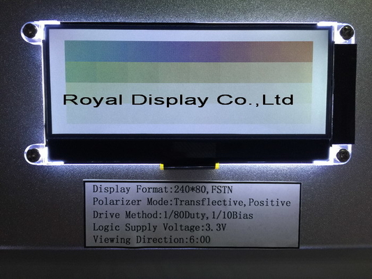 240*80 Grafische LCD-module FSTN 6H Breedtemperatuur ST7529 COG Industrial Display