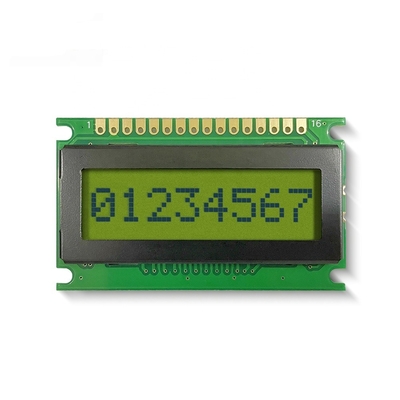 8*1 karakter LCD-module 6H STN Geel-groen Positieve breedte temperatuur met achtergrondverlichting Industrial Display