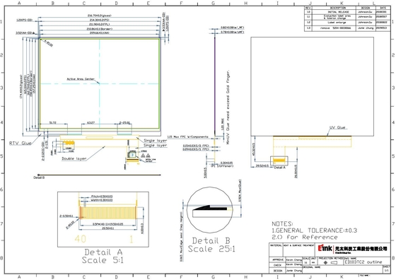 10.3'' 1872*1404 16 Grijze vlak reflectief monochroom E-ink E-papier display EPD