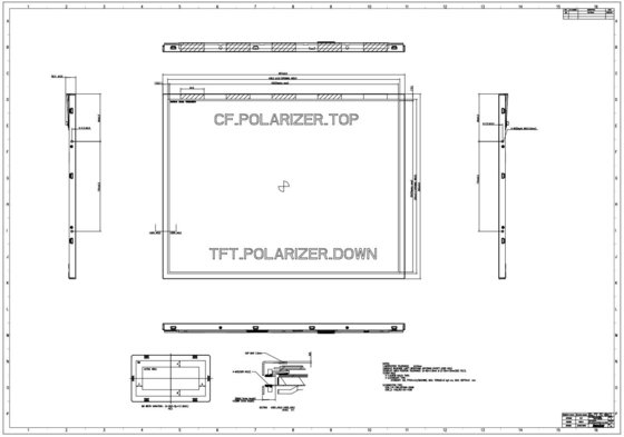 21.3'' TFT 1600*1200 RGB hoogcontrast Innolux full view LCD module