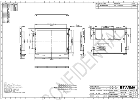 8.4'' 1024*768 RGB TFT LVDS-interface hoogcontrast helder breed temperatuur LCD-module