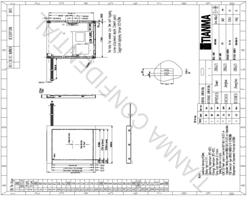 5.7'' 320*RGB*240 6H QVGA breed temperatuur kostenefficiënte LCD-module