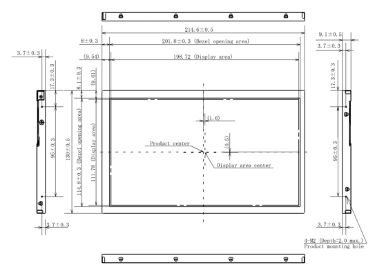 9.0' 1920*1080 TFT LVDS Tianma Wide Temperature High Contrast LCD-module
