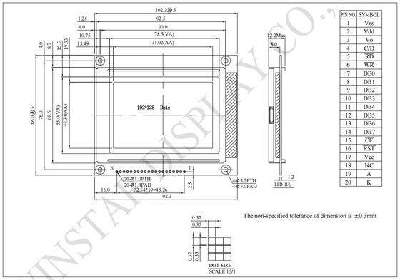 Winstar vervangen RA6963 IC LCD-module