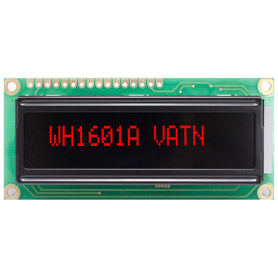 16*1 Tekens Monochroom SPI Interface Wide Temperature VATN LCD Module