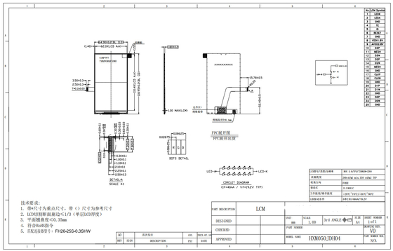 5' 720*RGB*1280 All View Mipi Interface Ili9881c IC Wide Temperature TFT LCD-module