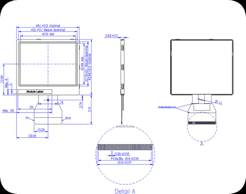 2.0'' LTPS Transmisieve RGB 640*240 LCD-module