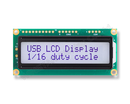 16*2 karakters USB-interface FSTN STN LCD-module Winstar vervangen industrieel gebruik