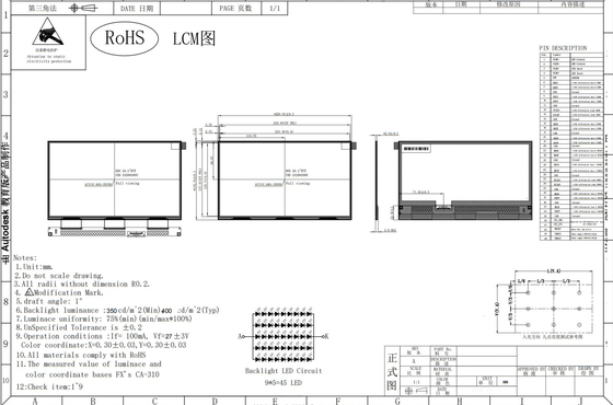 10.1' 1920*1080 TFT FHD LCD-module met aanraakstandaard