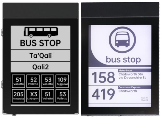 13.3'' monochroom E-papier display bus stop teken ondersteuning aanpassing