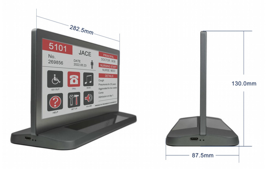 10.85''3 kleur zonne-aangedreven 1360*480 e-ink display bureau bord