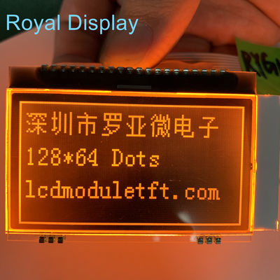 De Vertoning van 128*64 FSTN LCD Negatief met de Oranje Monitor van Backlight LCD