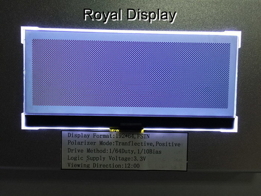 LCD van het de Vertonings Zwart-wit Radertje van 192X64dots FSTN Grafische Positieve LCD Module