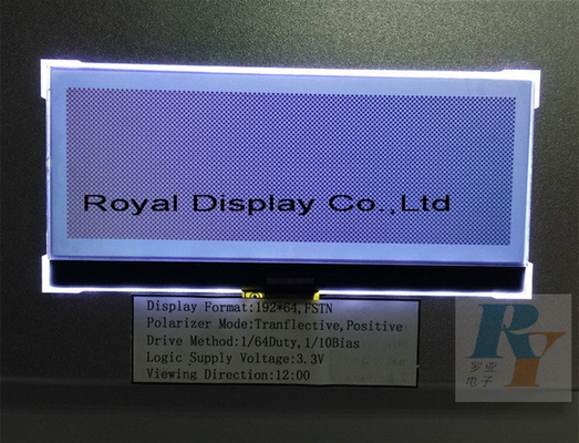 LCD van het de Vertonings Zwart-wit Radertje van 192X64dots FSTN Grafische Positieve LCD Module