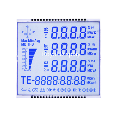 Metertn HTN STN VA het Scherm 7 Segmentlcd Grootte van de Vertonings de Zwart-wit Douane