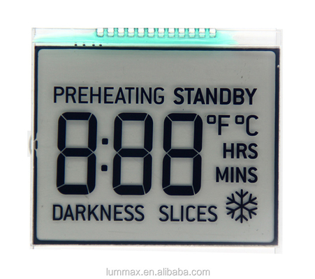 Metaal Pin Connector 7 Segmentlcd Vertoningstn Type met Facultatieve Backlight